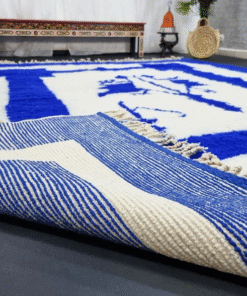 Blue and White Rug