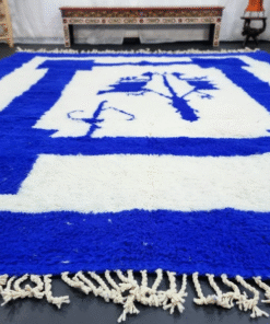 Blue and White Rug
