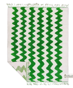 Green and White Rug