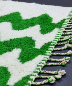 Green and White Rug