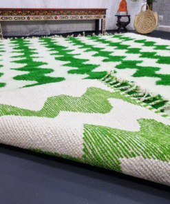 Green and White Rug