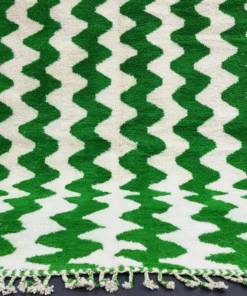 Green and White Rug