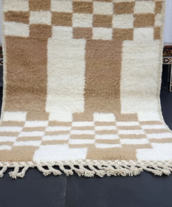 Light Brown and White Rug