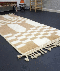Light Brown and White Rug