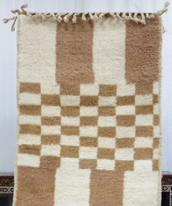 Light Brown and White Rug