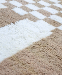 Light Brown and White Rug