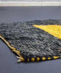 black and yellow rug