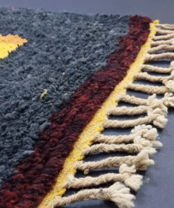 black and yellow rug