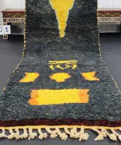black and yellow rug