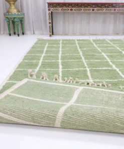 Green and White Rug