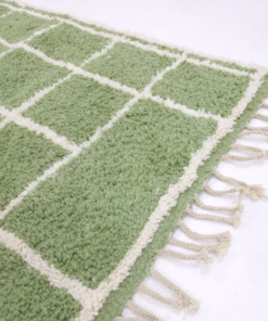 Green and White Rug