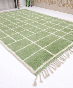 Green and White Rug