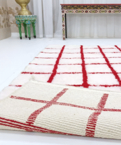 Red and White Rug