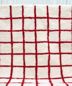 Red and White Rug