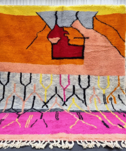 Beniourain Orange and Fuschia Rug