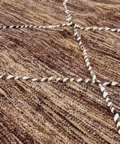 brown and white rug