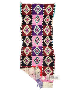 Geometric Brown and Pink Rug