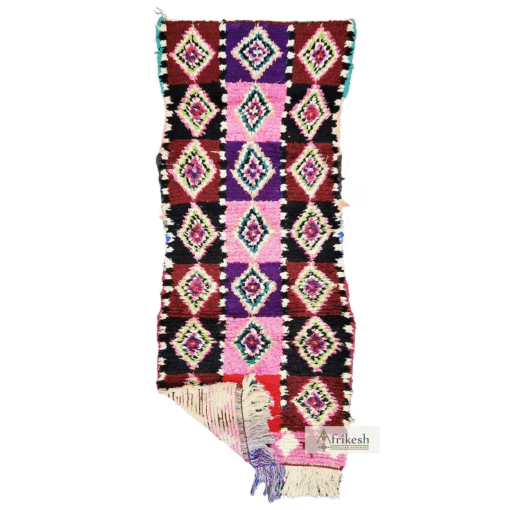 Geometric Brown and Pink Rug