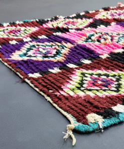 Geometric Brown and Pink Rug