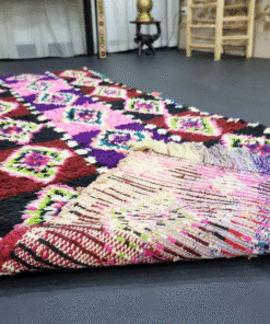 Geometric Brown and Pink Rug