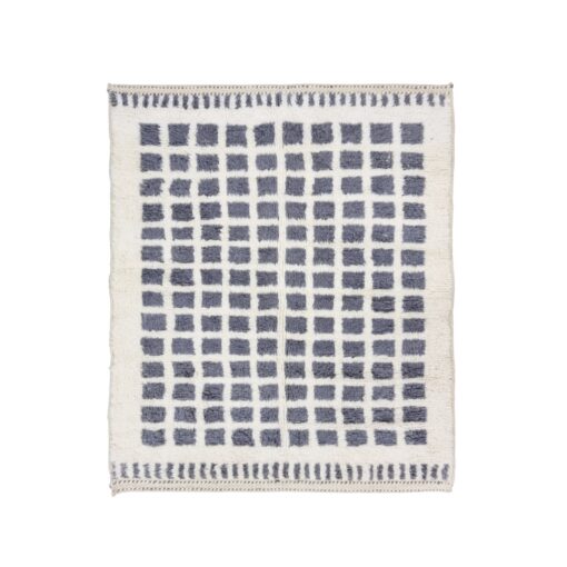 DAMA – Mid Gray Moroccan Rug - Beni Ourain Grid Custom Rug Sizes