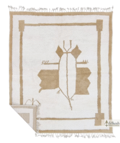 Moroccan White and Beige Rug