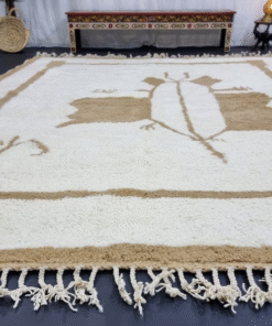 Moroccan White and Beige Rug
