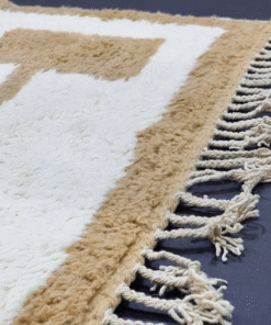 Moroccan White and Beige Rug