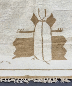Moroccan White and Beige Rug