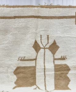 Moroccan White and Beige Rug