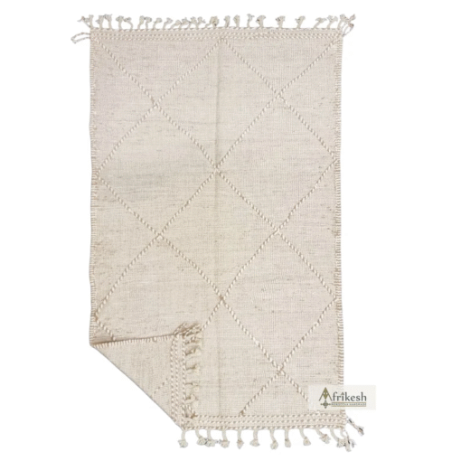 Beige and White Rug