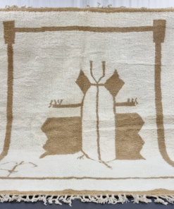 Moroccan White and Beige Rug