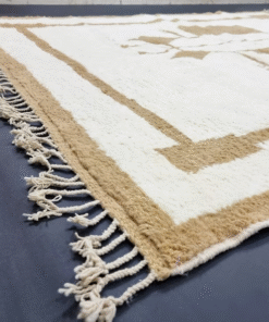 Moroccan White and Beige Rug