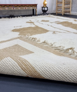 Moroccan White and Beige Rug