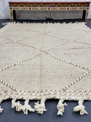 Beige and White Rug