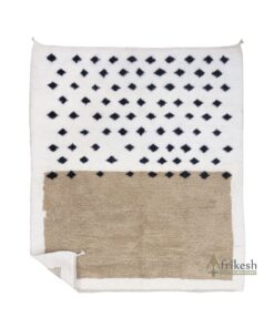 DALIA – Beige and White Rug - Custom Beni Ourain Dotted Carpet