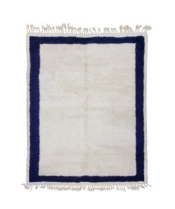 LIMA – Dark Blue Rug – Moroccan Beni Ourain Geometric Carpet