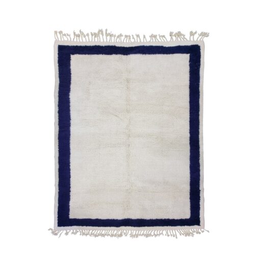 LIMA – Dark Blue Rug – Moroccan Beni Ourain Geometric Carpet