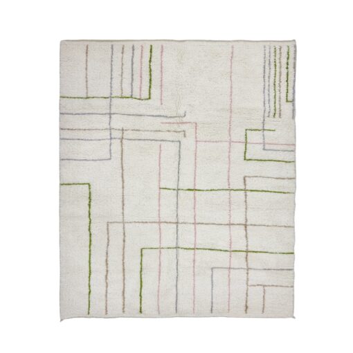 KABIRA - White Carpet – Beni Ourain Striped Custom Rug Sizes