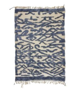 YETTO– Pale Sky Blue Rug - Berber Beni Ourain Tufted Carpet