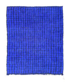 SAMAA – Royal Blue & Black Carpet – Beni Ourain Grid Custom Rug