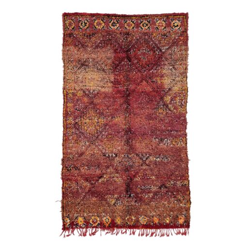 SAMIHA - Red And Brown Beni M'Guild Rug - Vintage Carpet 6x11