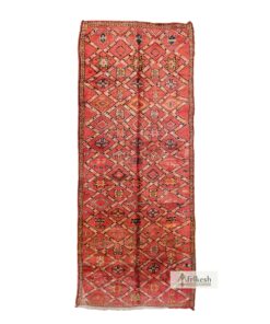 KHALKHAL- Faded Red And Orange Beni M'Guild Rug - Vintage Rug 6x16