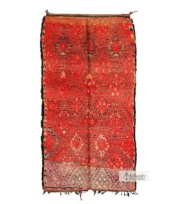 NASMA - Red And Black Beni M'Guild Rug - Vintage Carpet 6x12
