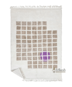 AZIA–Beige & Off White Carpet-Beni Ourain Grid Custom Rug Sizes