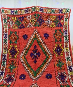 Alternative view of GHLALA - Red And Green Wool Rug - Vintage Carpet 6x13