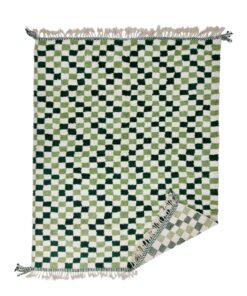 FAWAR - Handmade Green And White Rug - Beni Ourain Carpet 9x11