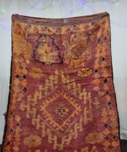 Alternative view of LOUJAYN - Faded Purple Boujad Rug - Vintage Carpet 4x11