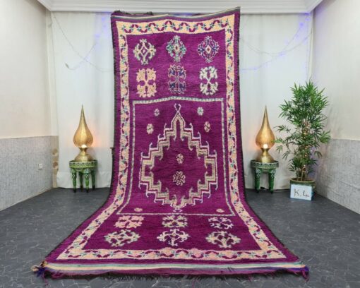 NOUSSAYRA - Purple Boujad Rug - Vintage Carpet 5x13