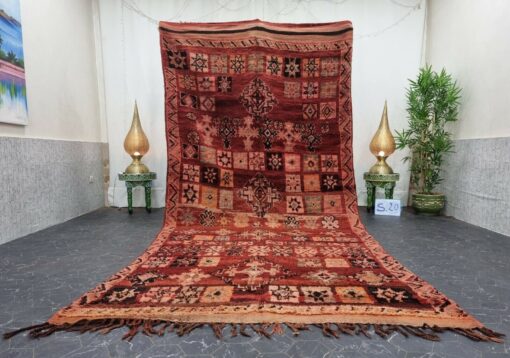 NADA - Maroon Boujad Rug - Vintage Carpet 5x12